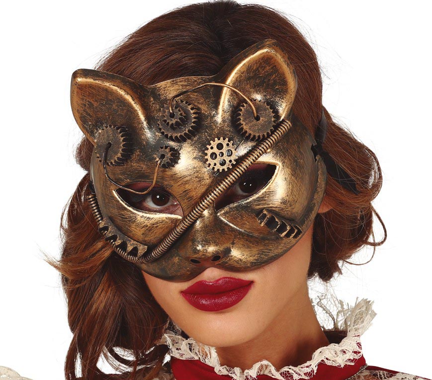 STEAMPUNK CAT MASK PVC