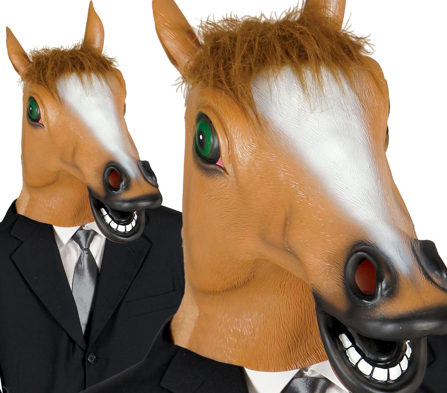 HORSE MASK WITH HAIR VINYL