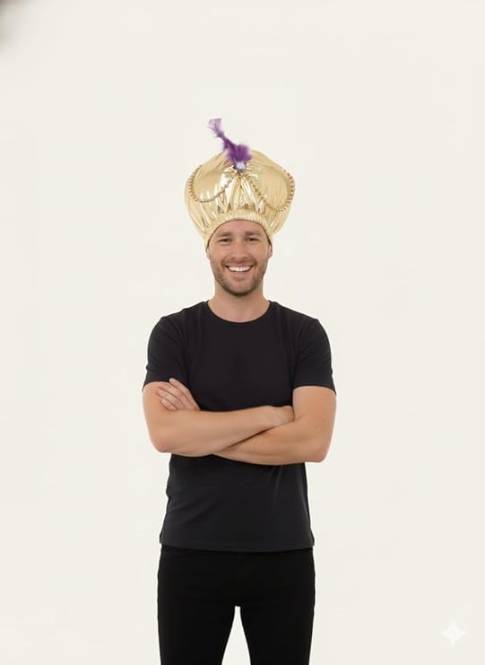 labreeze Arabian Hat with Beads & Jewels – Adult Exotic Costume Accessory