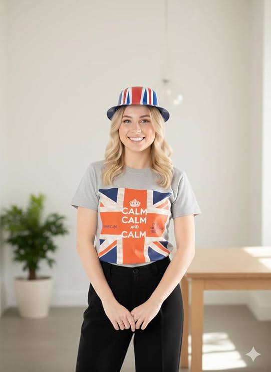 labreeze Union Jack Bowler Hat – Adult British Flag Party Hat