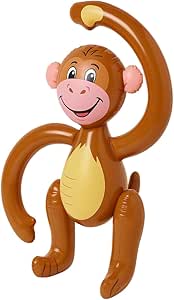 Inflatable Monkey 58cm – Blow Up Animal Toy for Jungle Safari Theme, Party Decor, Pool Accessory & Kids Fun – Great for Birthdays & Events