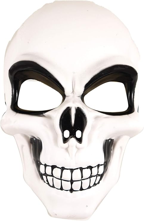 labreeze Set of 18 Adults White Skeleton Masks – Skull Face Halloween Scary Horror Fancy Dress Costume Masks