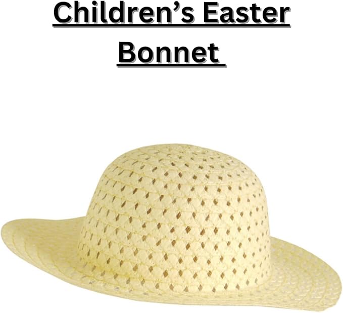 labreeze Children’s Easter Bonnet and Foam Easter Egg Craft Kit 8pcs (5.5cm) – DIY Easter Arts & Crafts Set