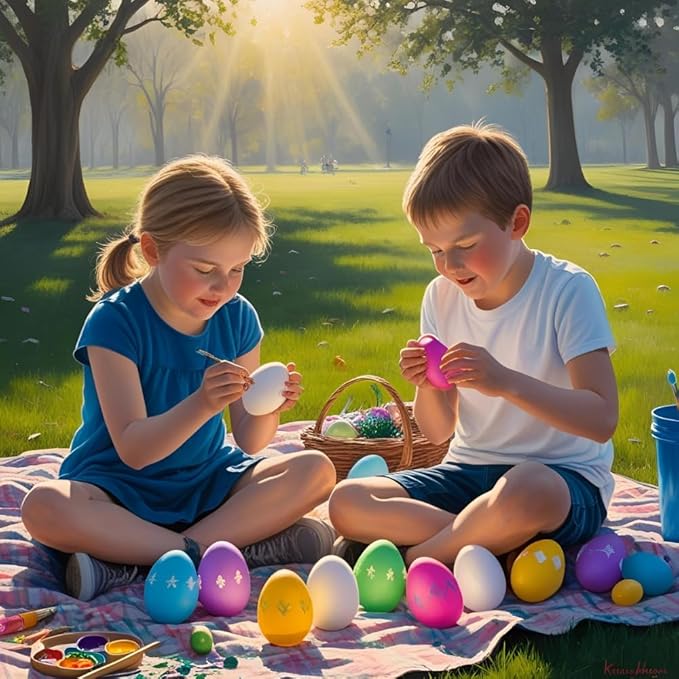 Foam Glitter Easter Eggs Assorted Colours (1.8cm) – Pack of 50 for Easter Crafts & Decorations