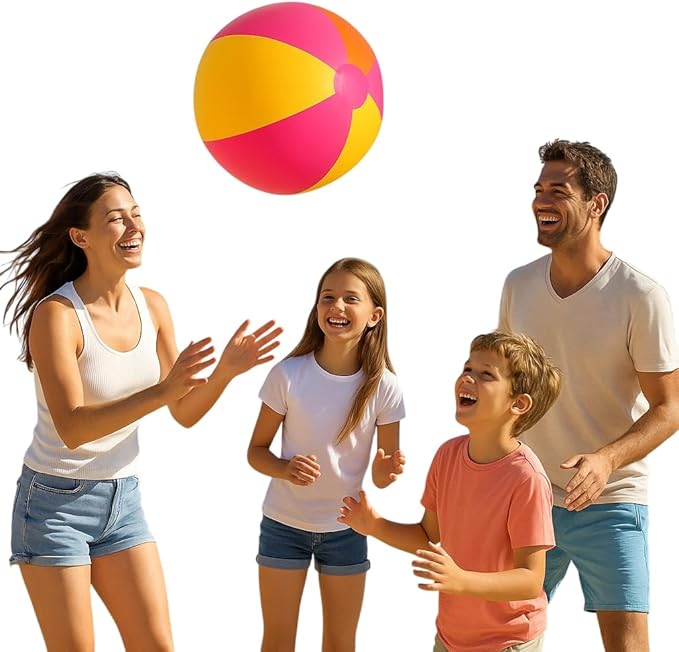 labreeze Inflatable Beach Ball 50cm – Classic Blow Up Ball for Pool, Beach, Garden, Holiday & Party Games – Summer Fun Toy for Kids & Adults