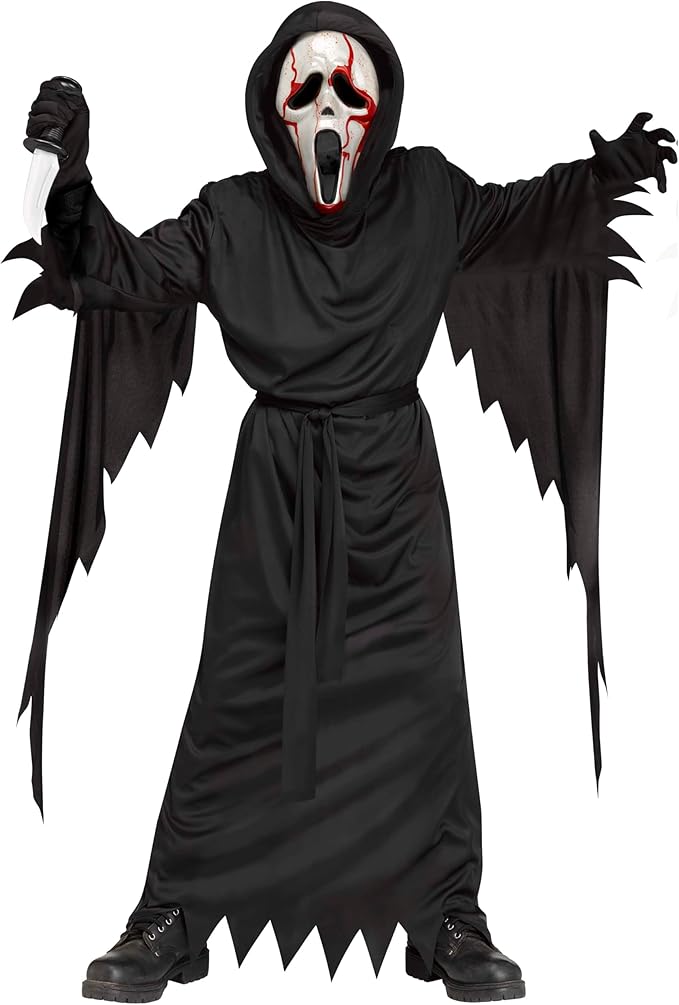 Bleeding Halloween Mask Set of 2 – Scary Horror Face Masks with Pump-Activated Fake Blood – Creepy Fancy Dress Costume Accessories for Adults & Teens