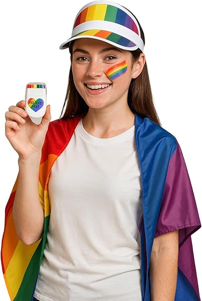 Rainbow Pride Face Paint – 6-Color Set for LGBTQ+ Celebrations, Festivals & Parades – Safe & Non-Toxic
