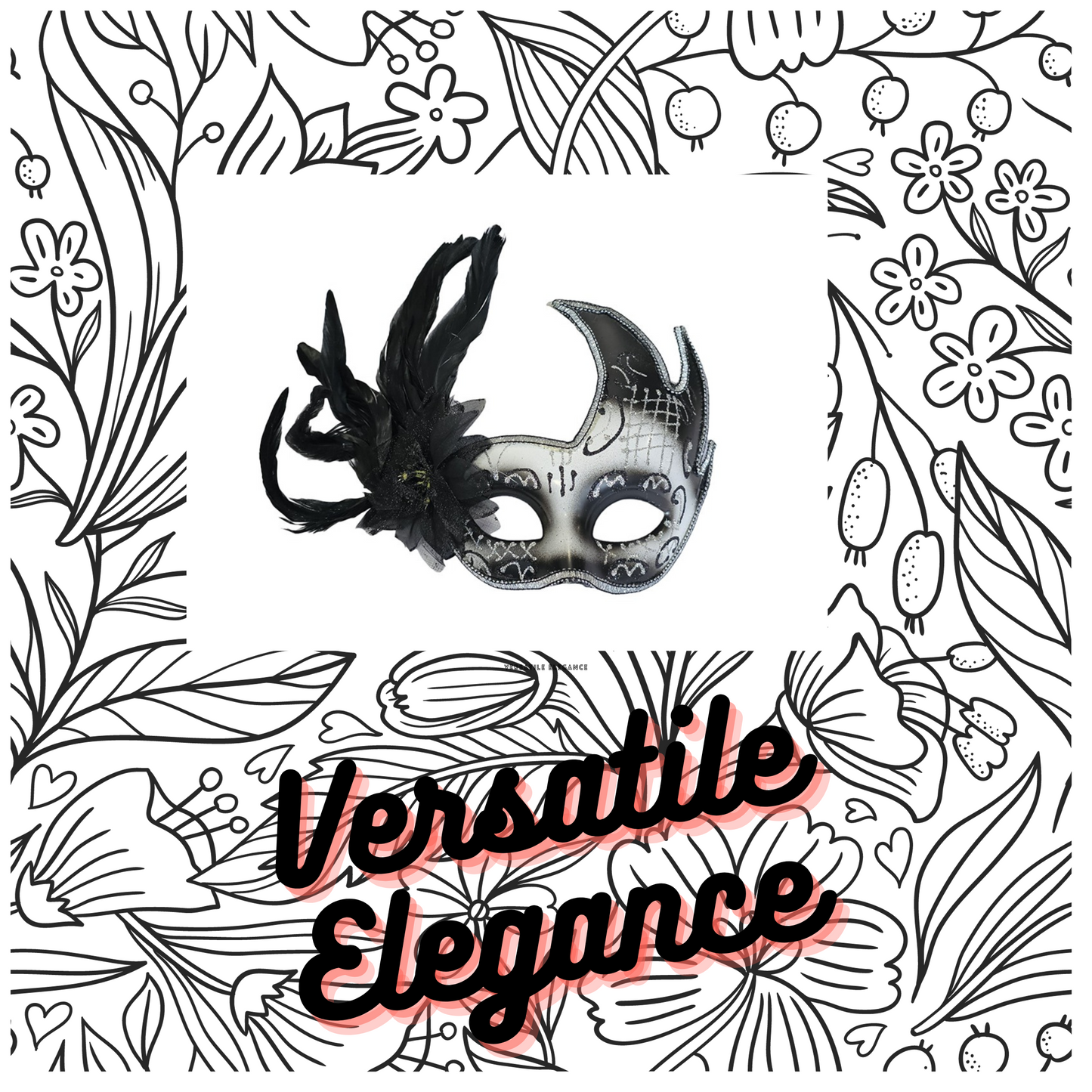 Masquerade Masks With Flower - Elegance Meets Intrigue