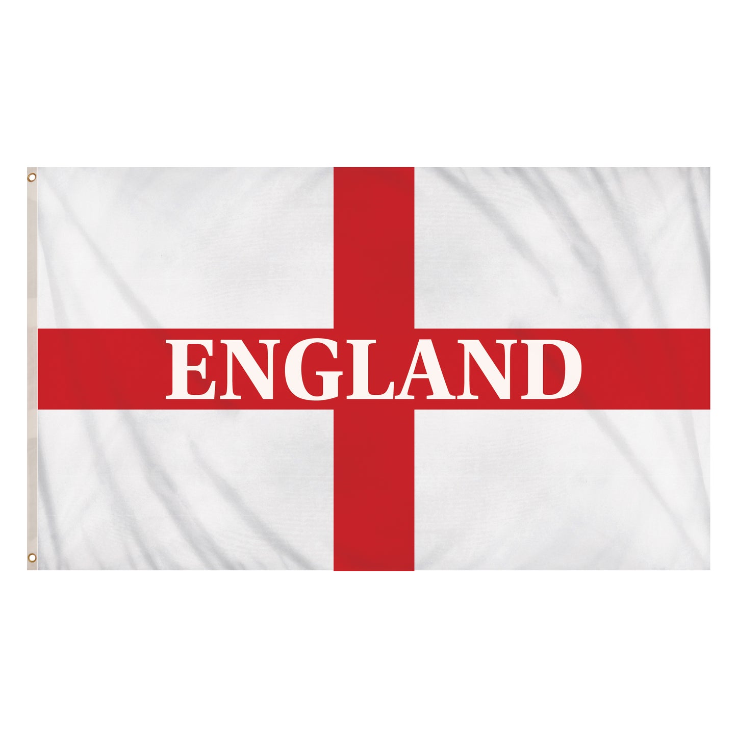 St George's Cross flag with England text 5ft x 3ft