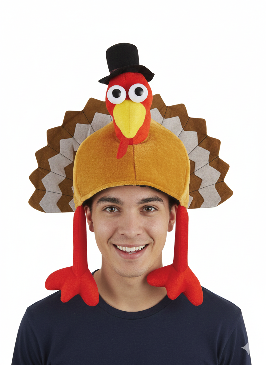 Turkey Hat for Adults – Novelty Fancy Dress Costume Accessory