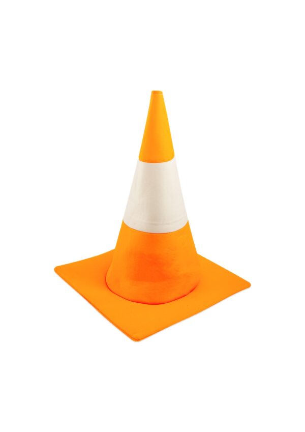 labreeze Traffic Cone Hat for Adults – Orange & White Novelty Fancy Dress Hat