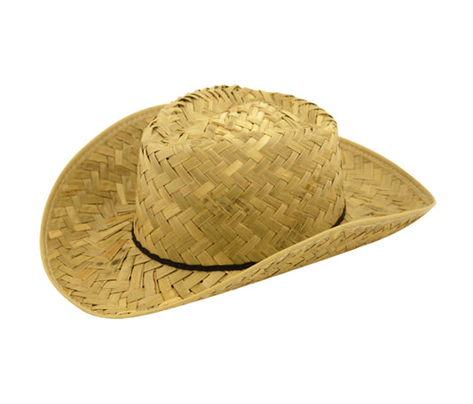 Adults Straw Western Ranger Cowboy Hat Unisex Beach Hat Hawaiian Summer Party Fancy Dress