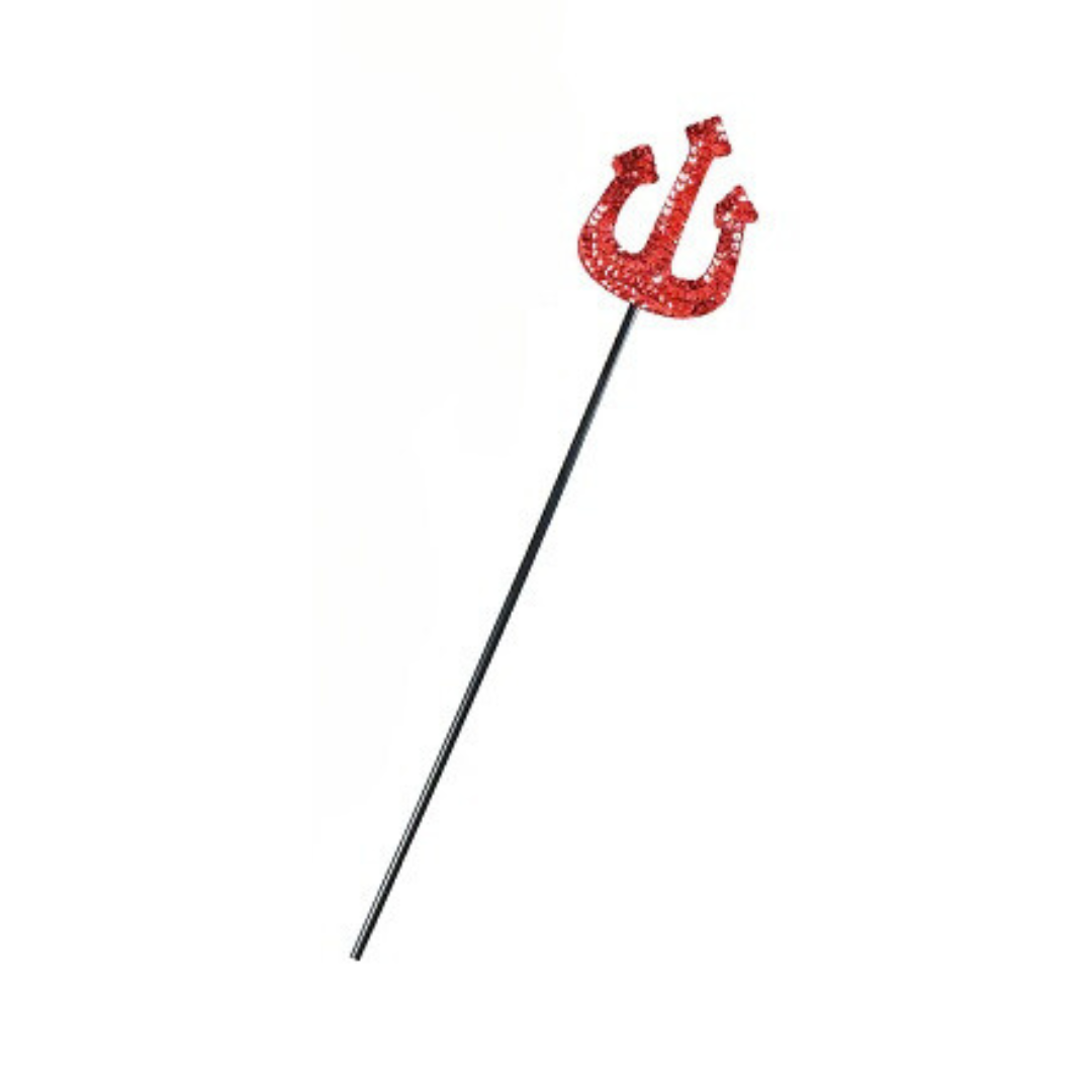 Red Devil Costume Accessories Set - Wings, Whip, Horns, and Fork for a Fiery Look
