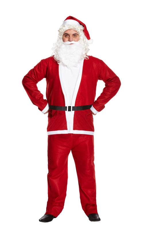 Classic Santa Suit - One Size Fits All! Adult Fancy Dress Costume for Festive Fun