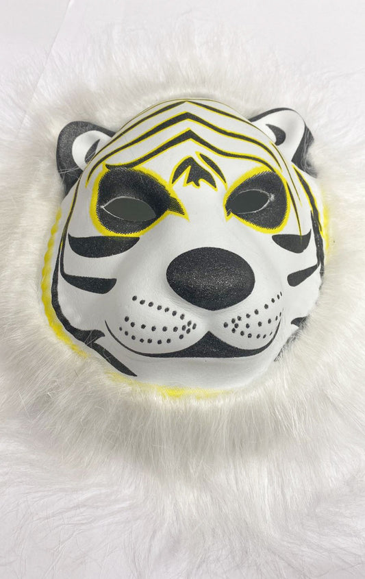 White Tiger Face Mask - Unleash Your Wild Side with Style and Safety