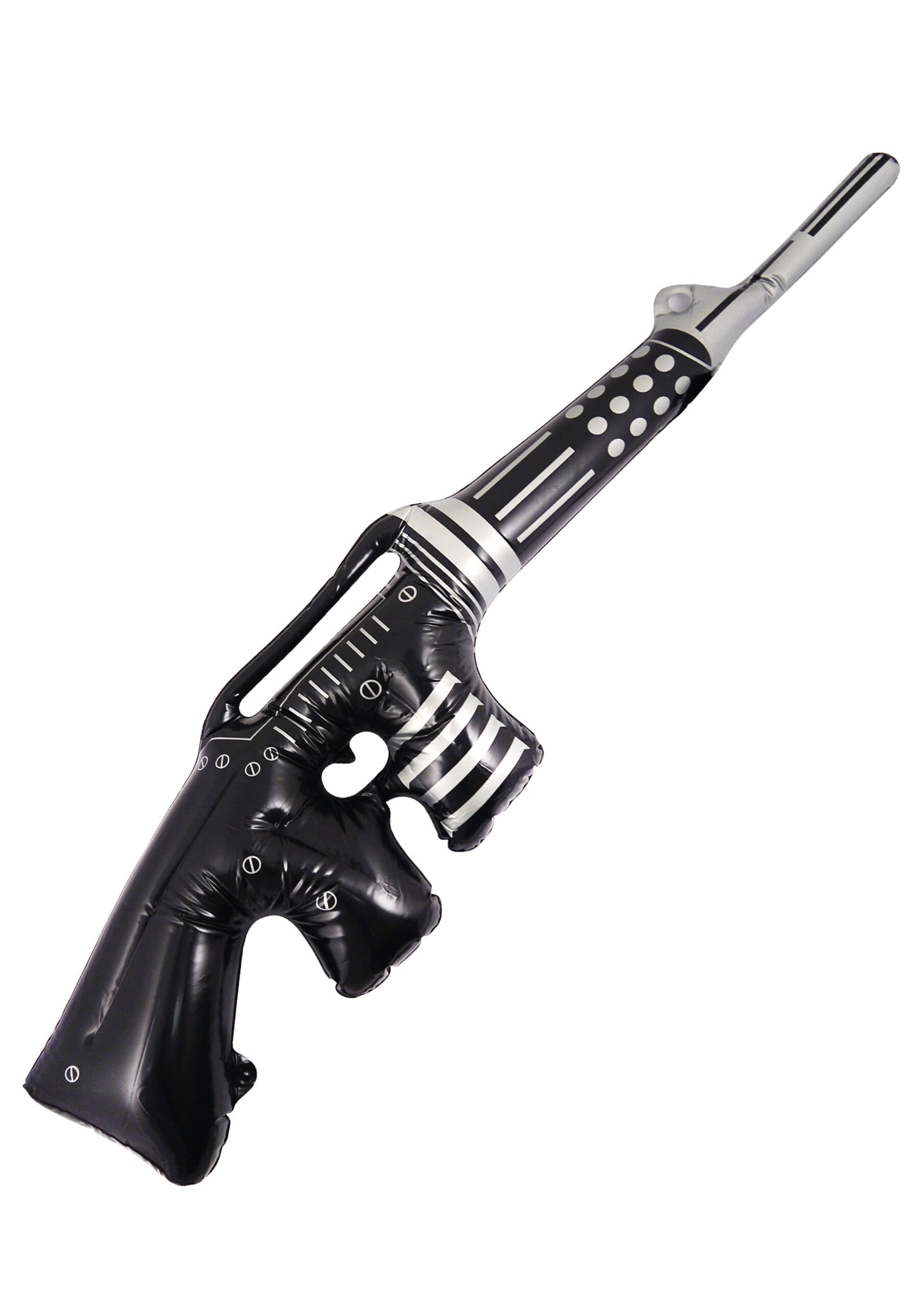 Inflatable toy machine gun black with silver detail 90cm