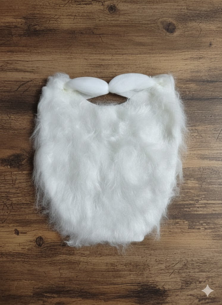 labreeze Lincoln Style Black Velour Hat with Santa Beard & Gold Hand-Held Bell – Women’s Christmas Fancy Dress Accessory Set