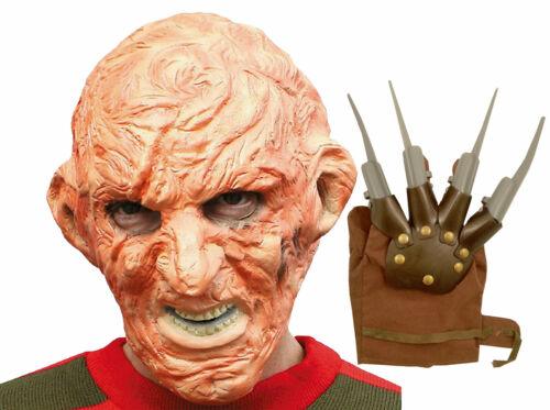 Adult Burnt Man Mask with Hand Claw Glove Halloween Horror Party Set - Labreeze