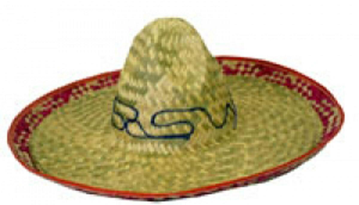 Adult Sombrero Embroidered Straw Mexican Hat Spanish Party Multicolour Hat - Labreeze
