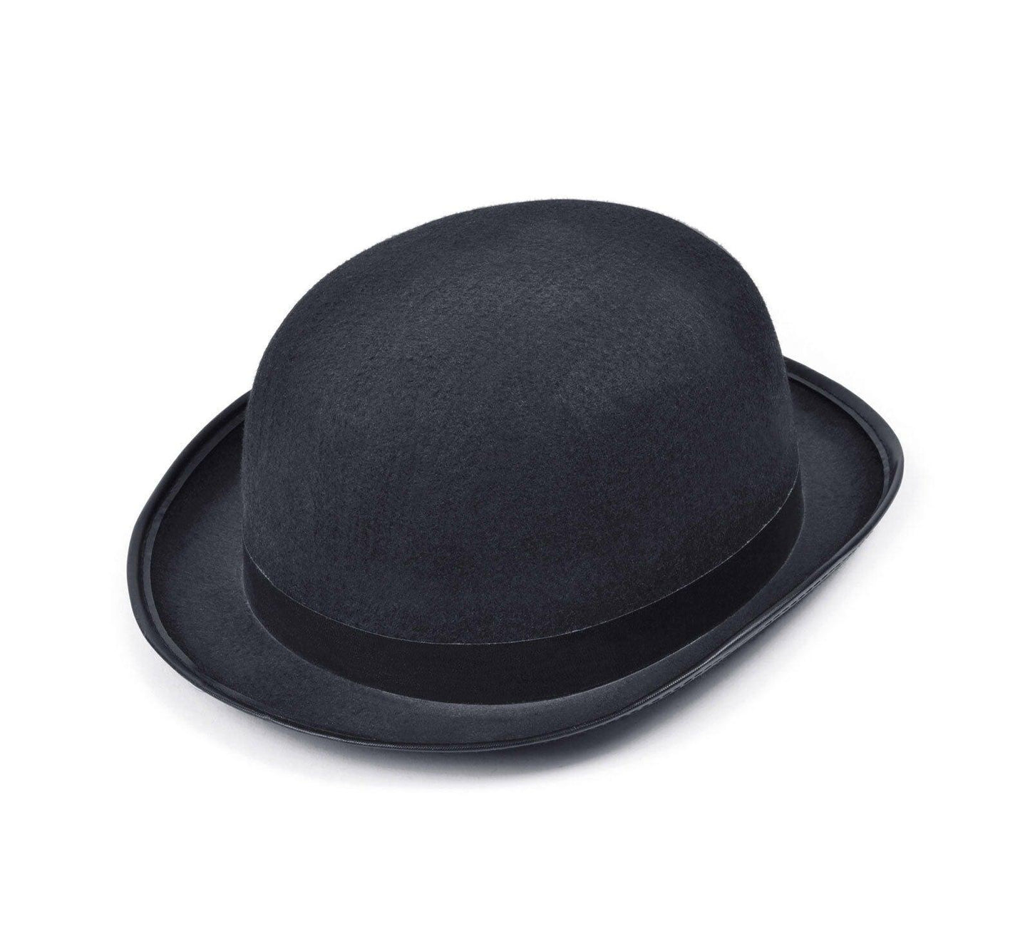 Adults Bowler Hat Black Feature Budget Fancy Dress Accessory - Labreeze