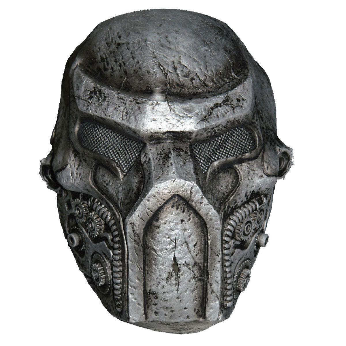 Adults Metallic Warrior Mask & Cape Scary Spooky Halloween Party Outfit - Labreeze