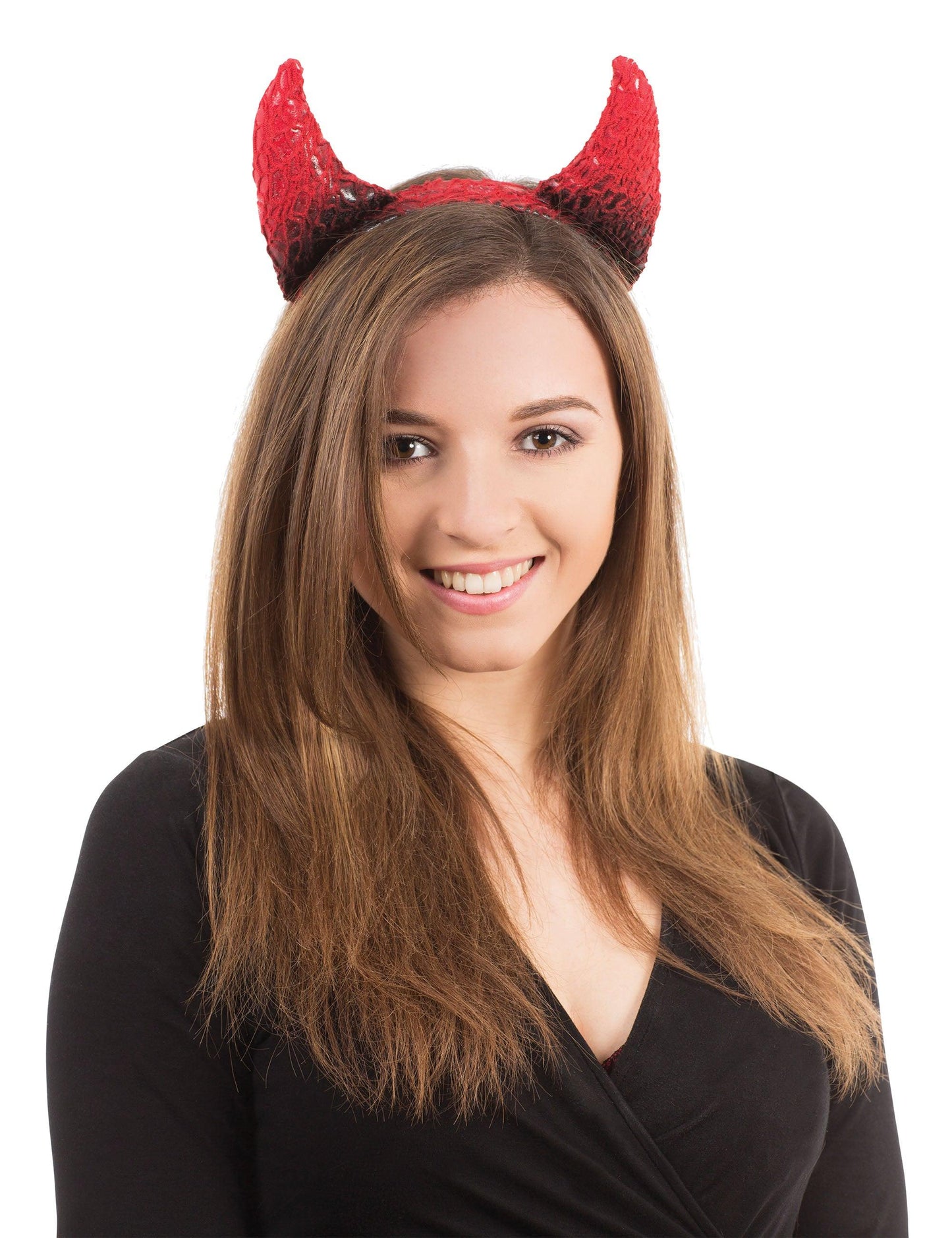 Devil Horns Black/Red on Headband - Labreeze
