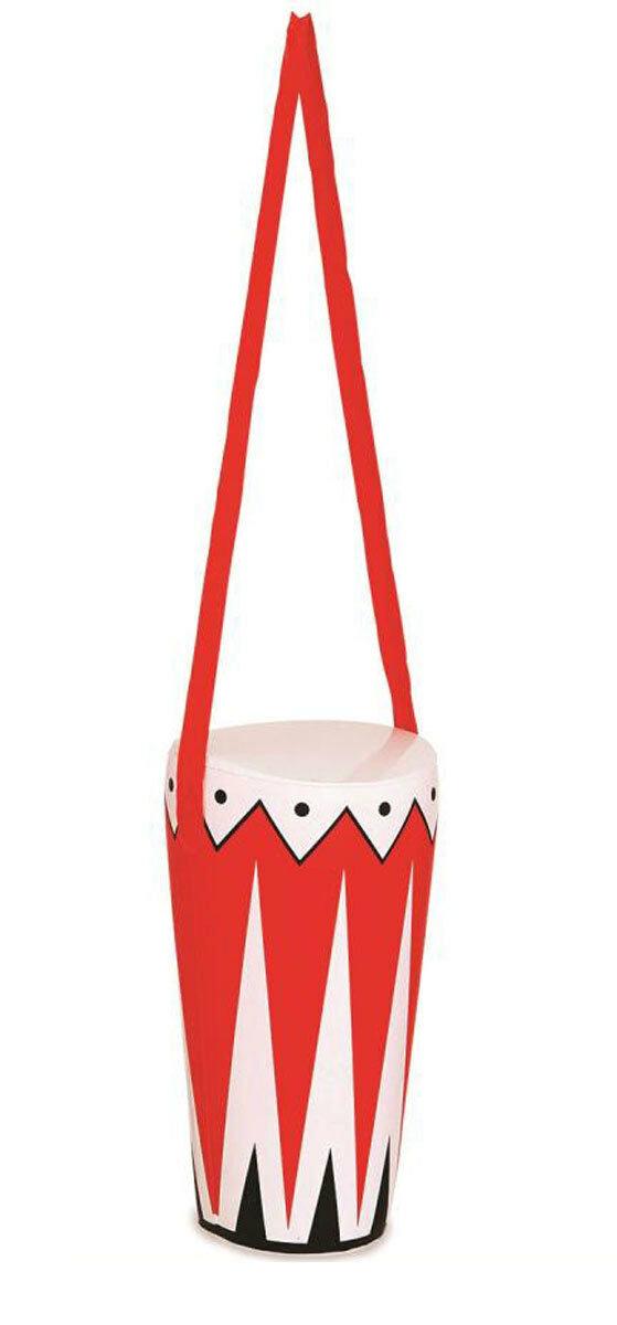 Inflatable Drum with Neck Strap Blow Up Decor Bongo Jungle Theme Party Prop - Labreeze