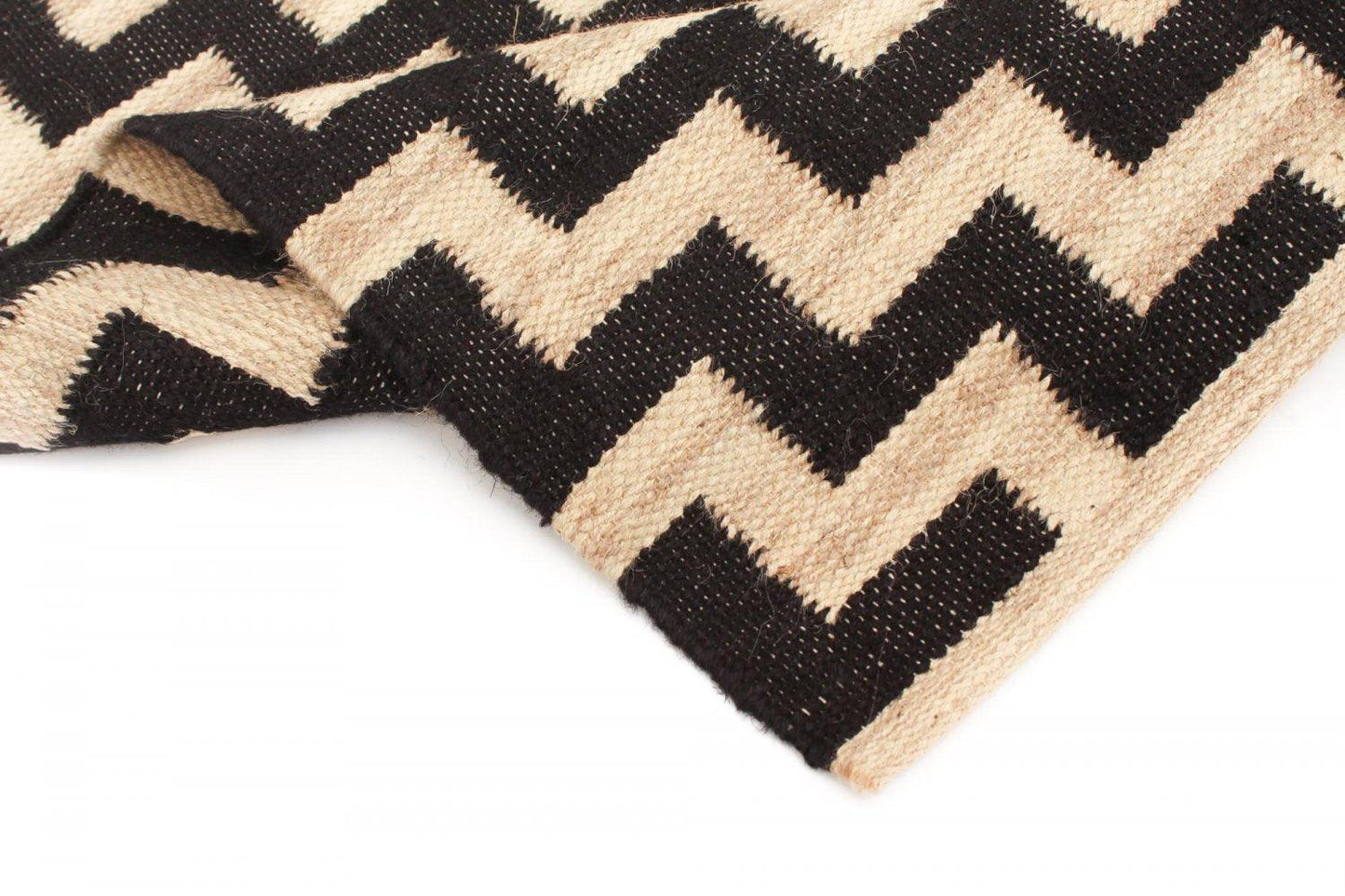 Jute Rug Cabana (BEIGE/BLACK) for fancy living - Labreeze