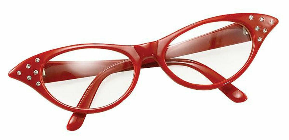 Ladies 50’s Female Style Glasses Rockabilly Fifties Hen Party Costume Accessory - Labreeze