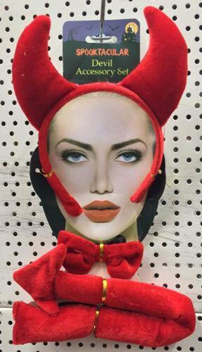 Ladies Girls She Devil tutu skirt vest horns and bow tie set Fancy Dress - Labreeze
