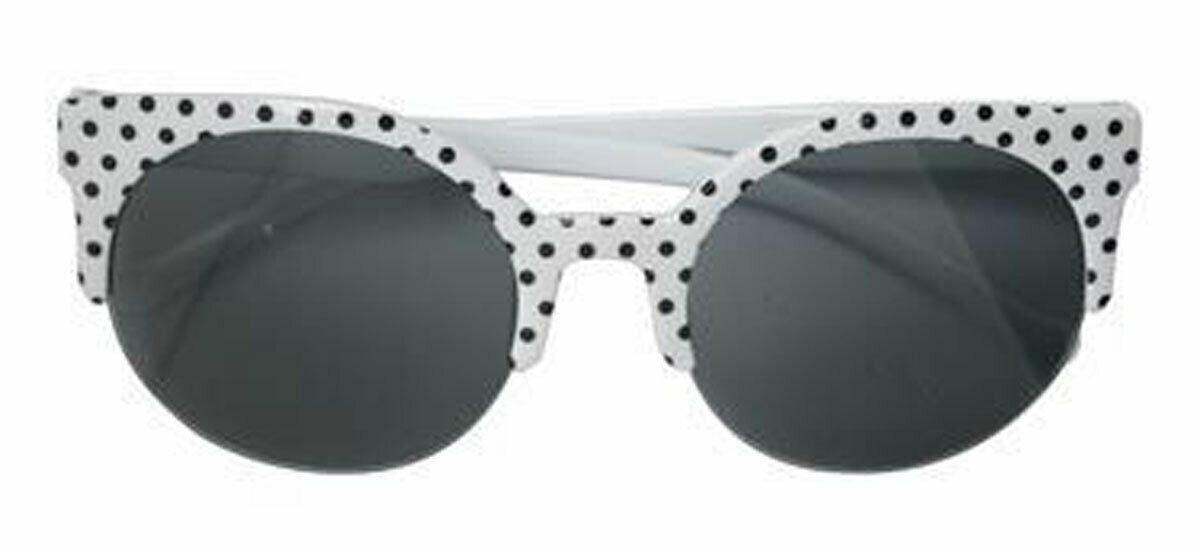Ladies Polka Dot Cat Eye 50’s Half Frame Sunglasses Summer Hen Night Glasses - Labreeze