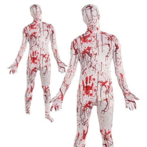 Lycra Skin Suit Adults Halloween Bloody Disappearing Man Fancy Dress Costume Men - Labreeze