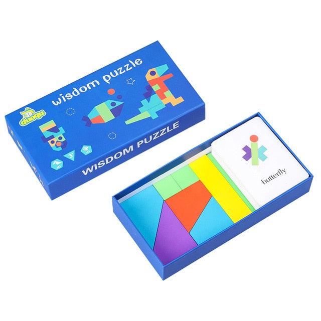 Magnetic 3D Puzzle Jigsaw Tangram Game Montessori Learning Educational Drawing Board Games Toy Gift for Children Brain Tease - Labreeze