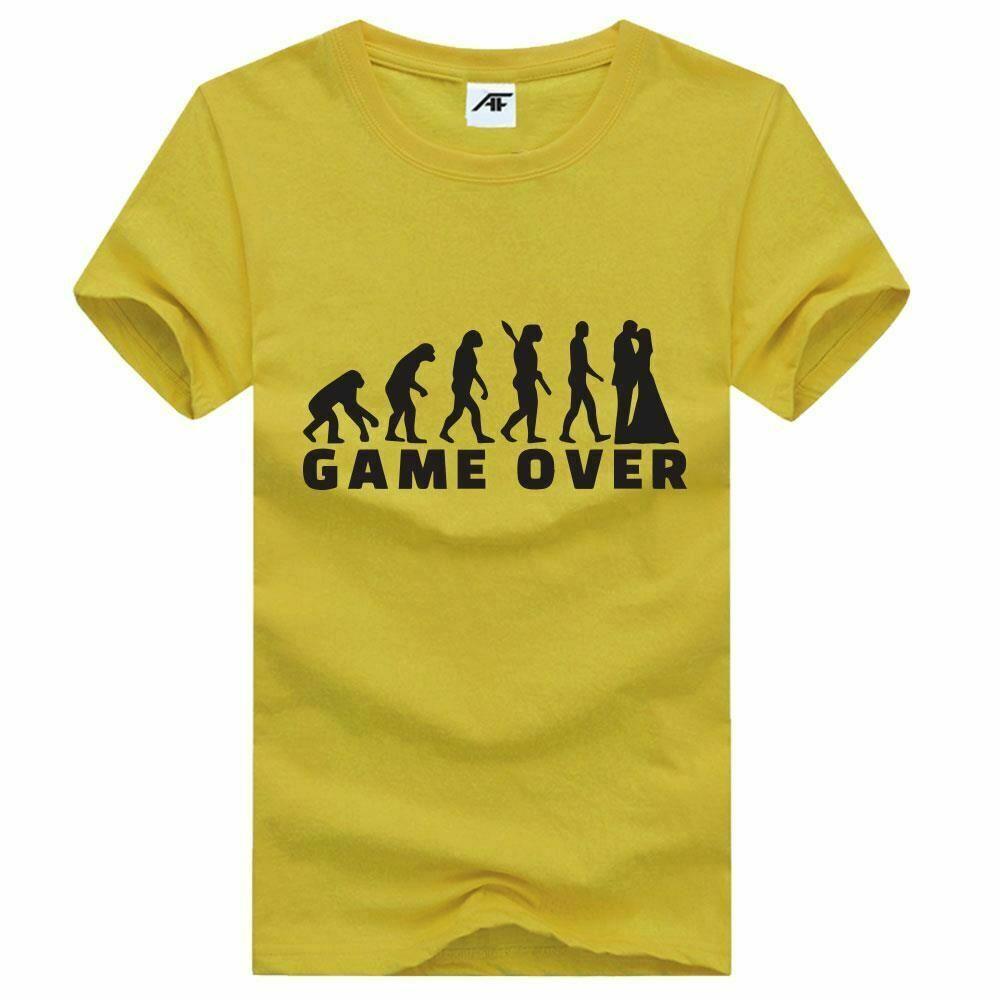 Men’s Game Over Printed Graphic Cotton T-shirt Short Sleeve Boys Novelty Top - Labreeze