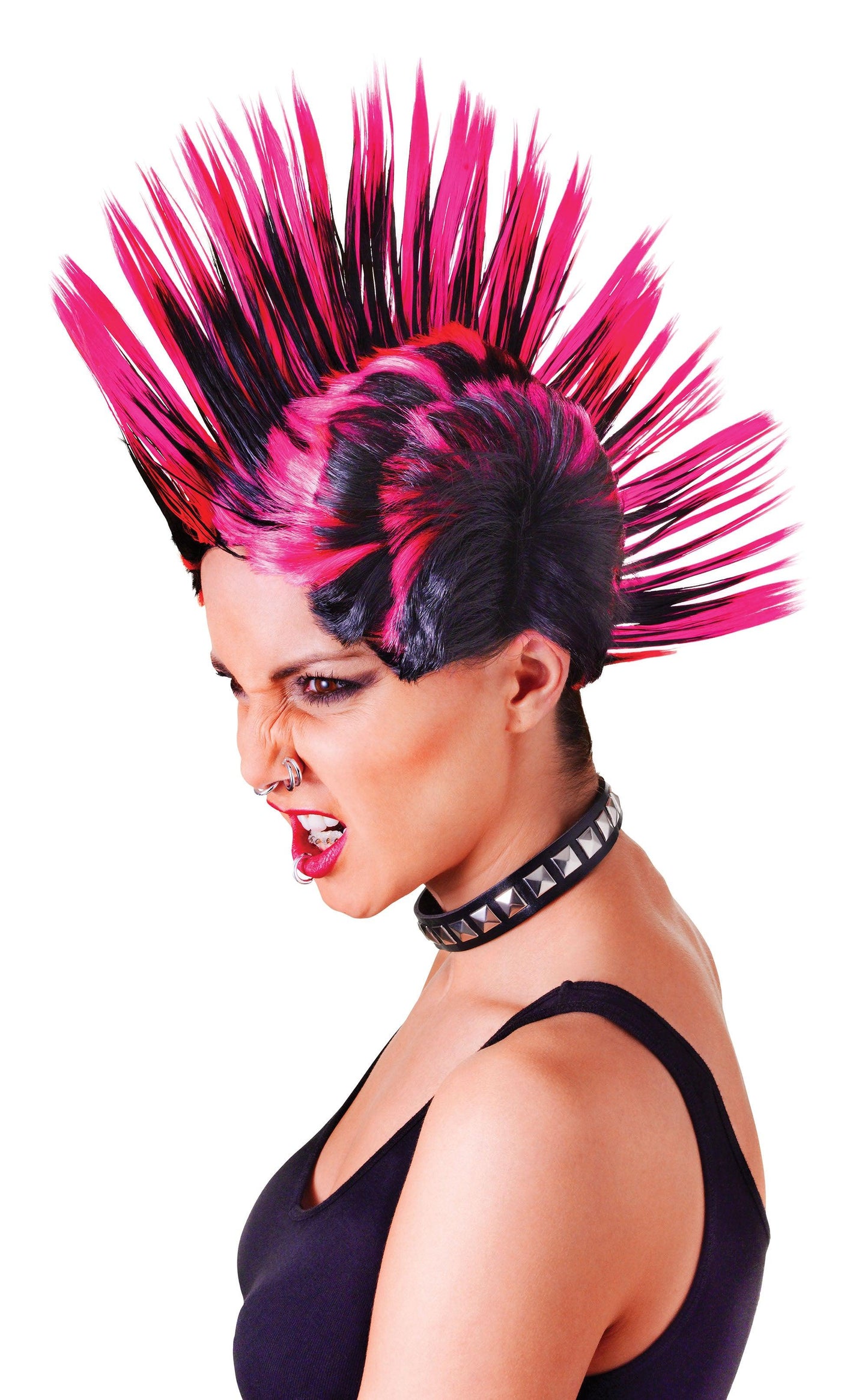 Mohican Pink/Black Female Wig - Labreeze