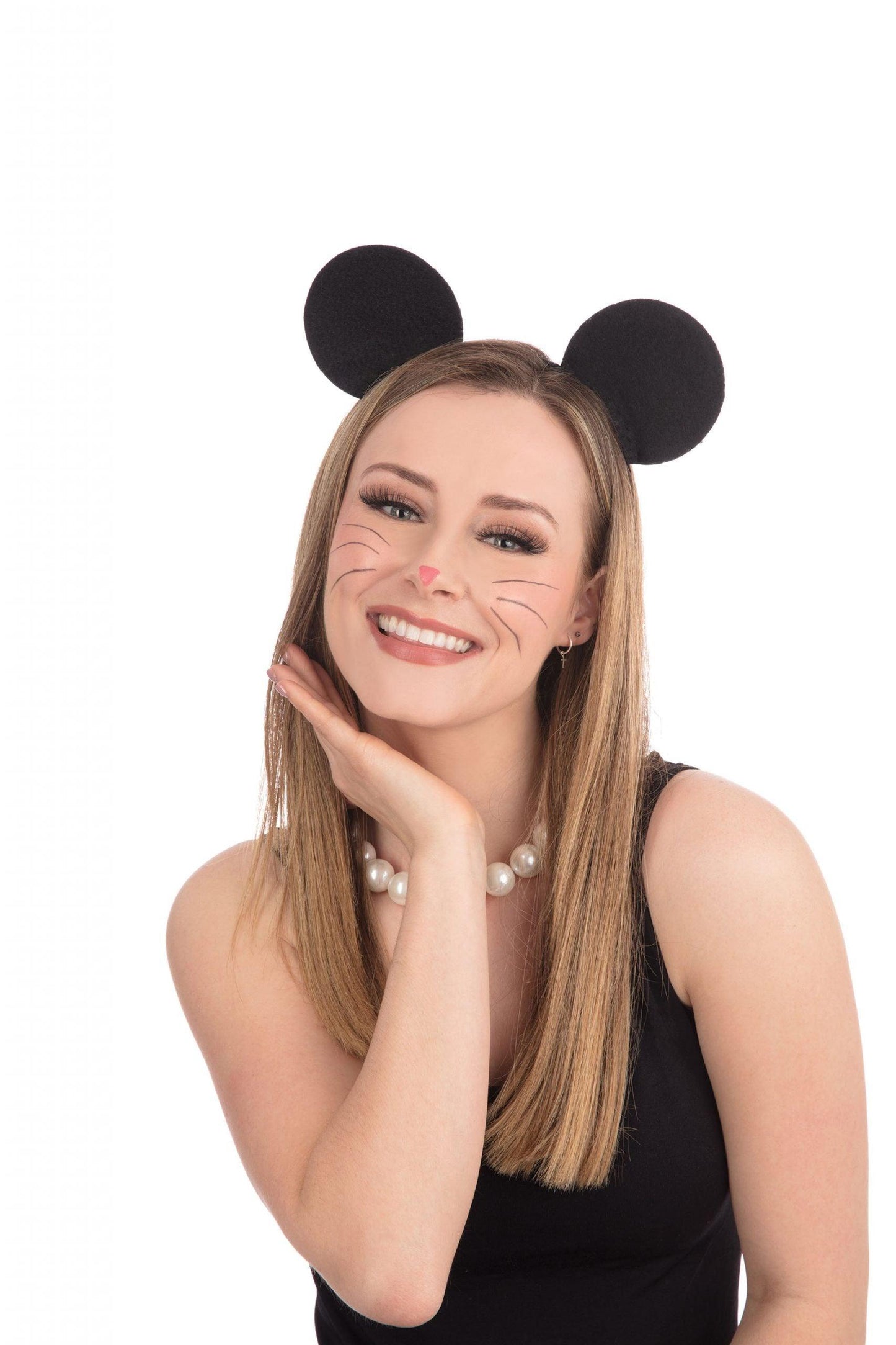 Mouse Ears on Headband , Black , One Size - Labreeze