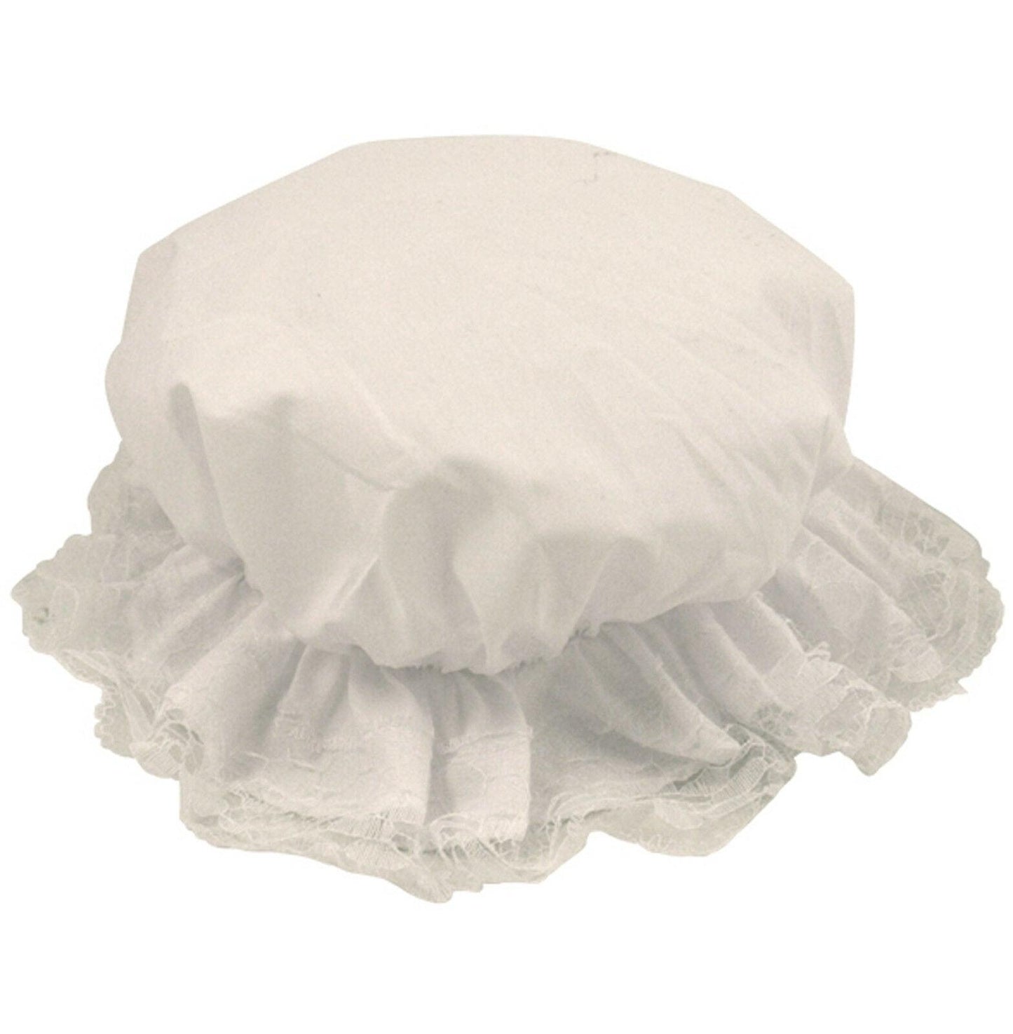 New Children’s Kids Mop Hat Victorian Frill Cap Hat White Lace Trim Mop Cap - Labreeze