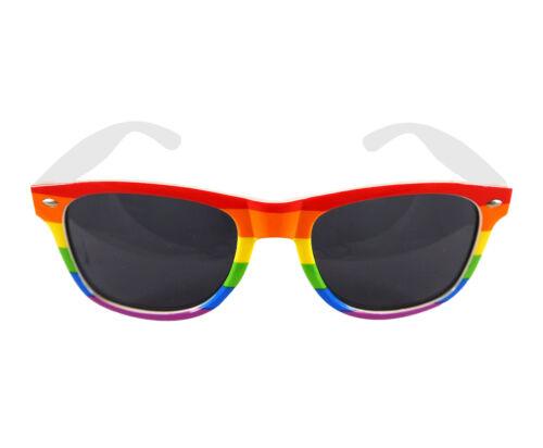 NHS LGBT Support Rainbow Glasses with Dark Lens Sunglasses Pride Fancy Dress - Labreeze