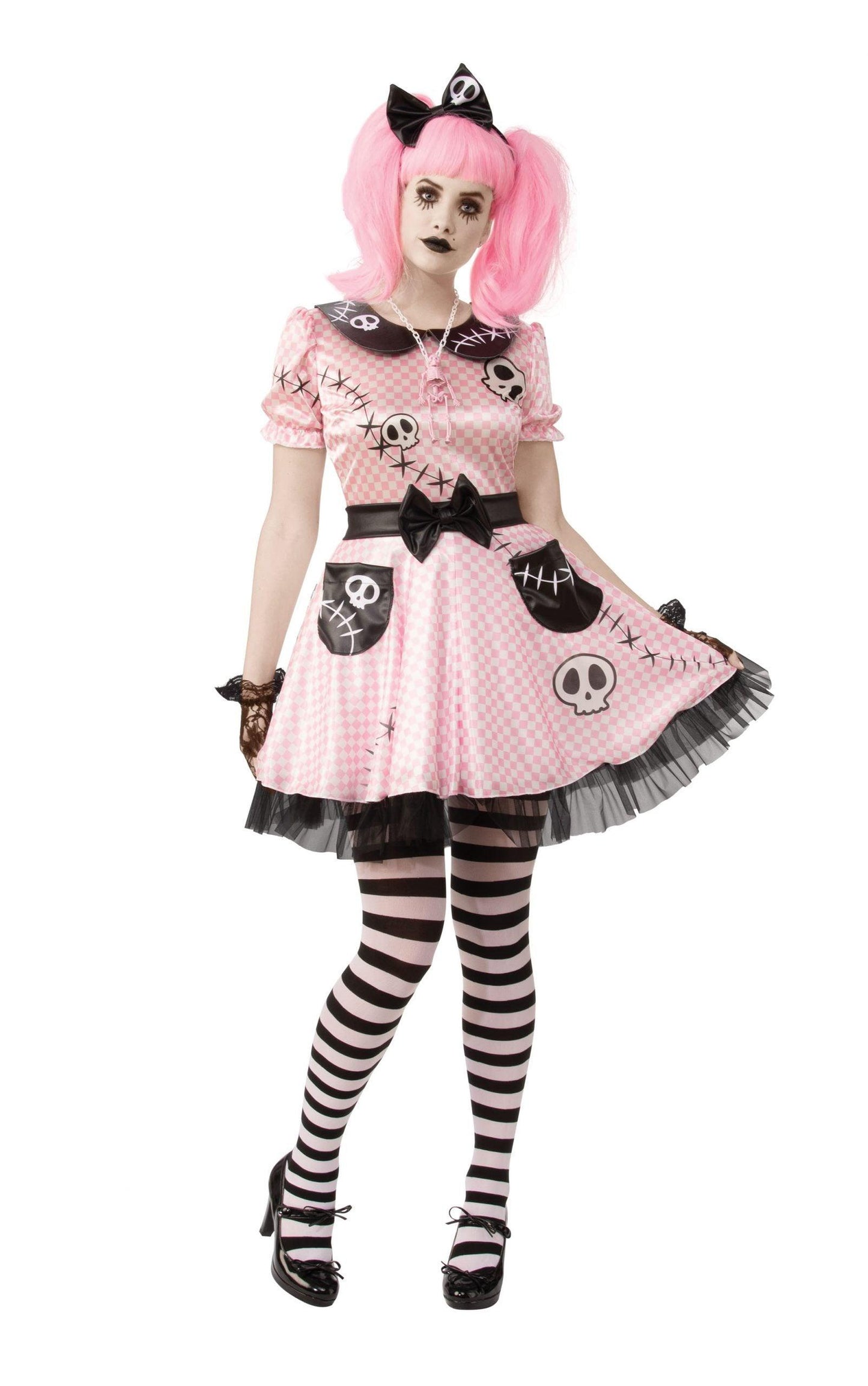 Pink Skelly - halloween Fancy Dress Party Costume - Labreeze