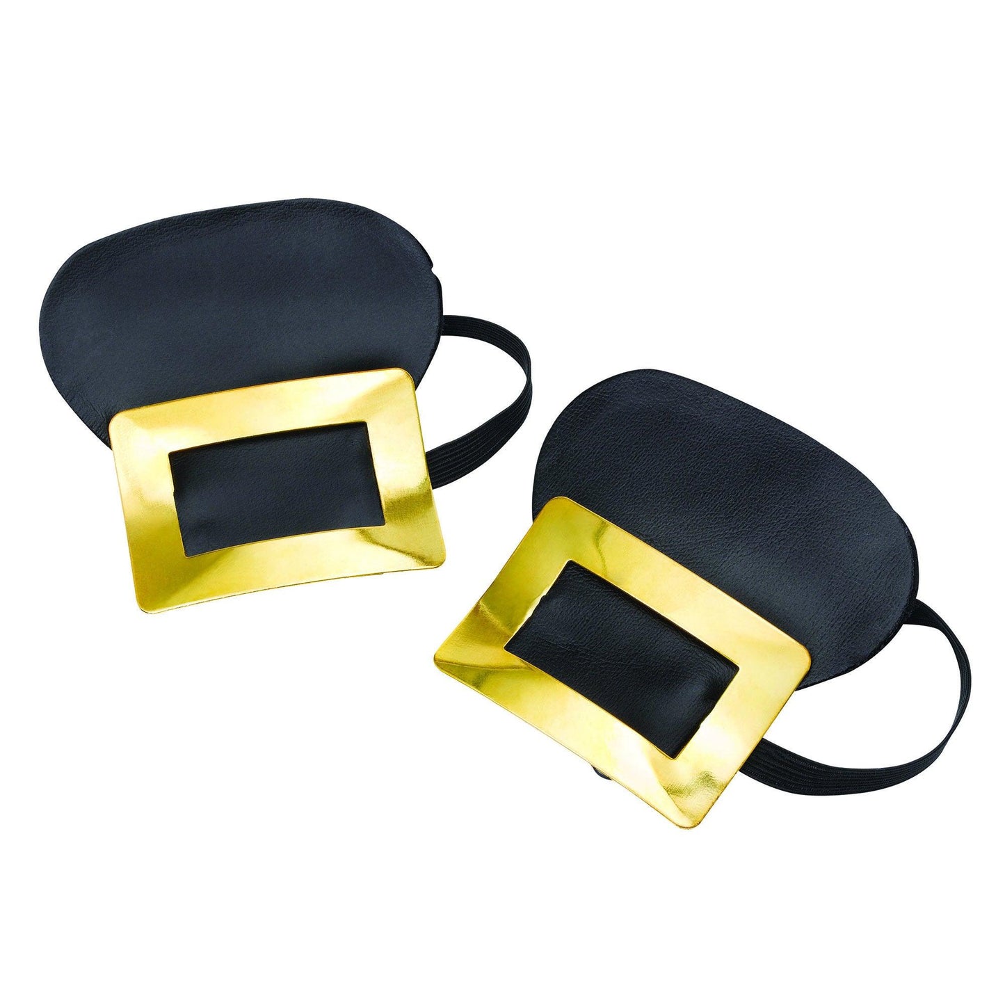 Pirate Shoe Buckles Georgian Masquerade Gold Metal Theatrica Period Fancy Dress - Labreeze