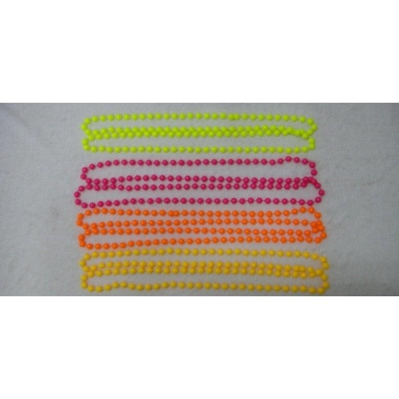 Plastic Bead Necklaces Neon Assorted (Approx 48 inches) - Labreeze
