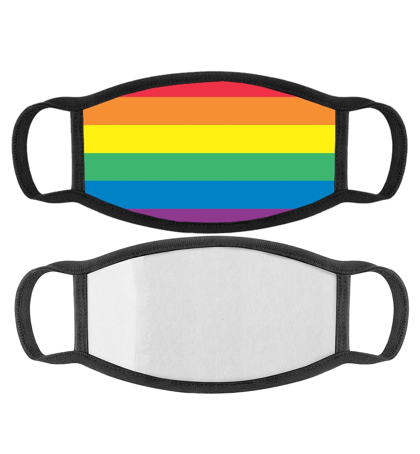 Rainbow Multi Face Mask Cotton Reuseable Washable Breathable with Filter Pocket x 2 Filters - Labreeze