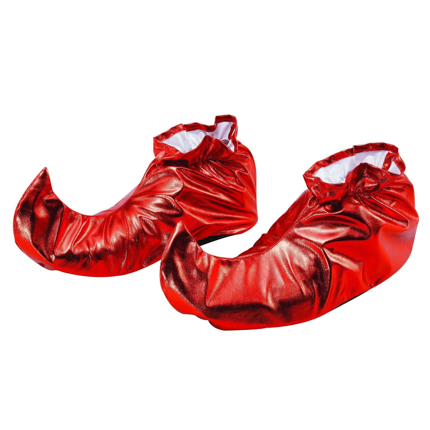 Red Metallic Adults Jester Shoe Covers Fancy Dress Shoes - Labreeze
