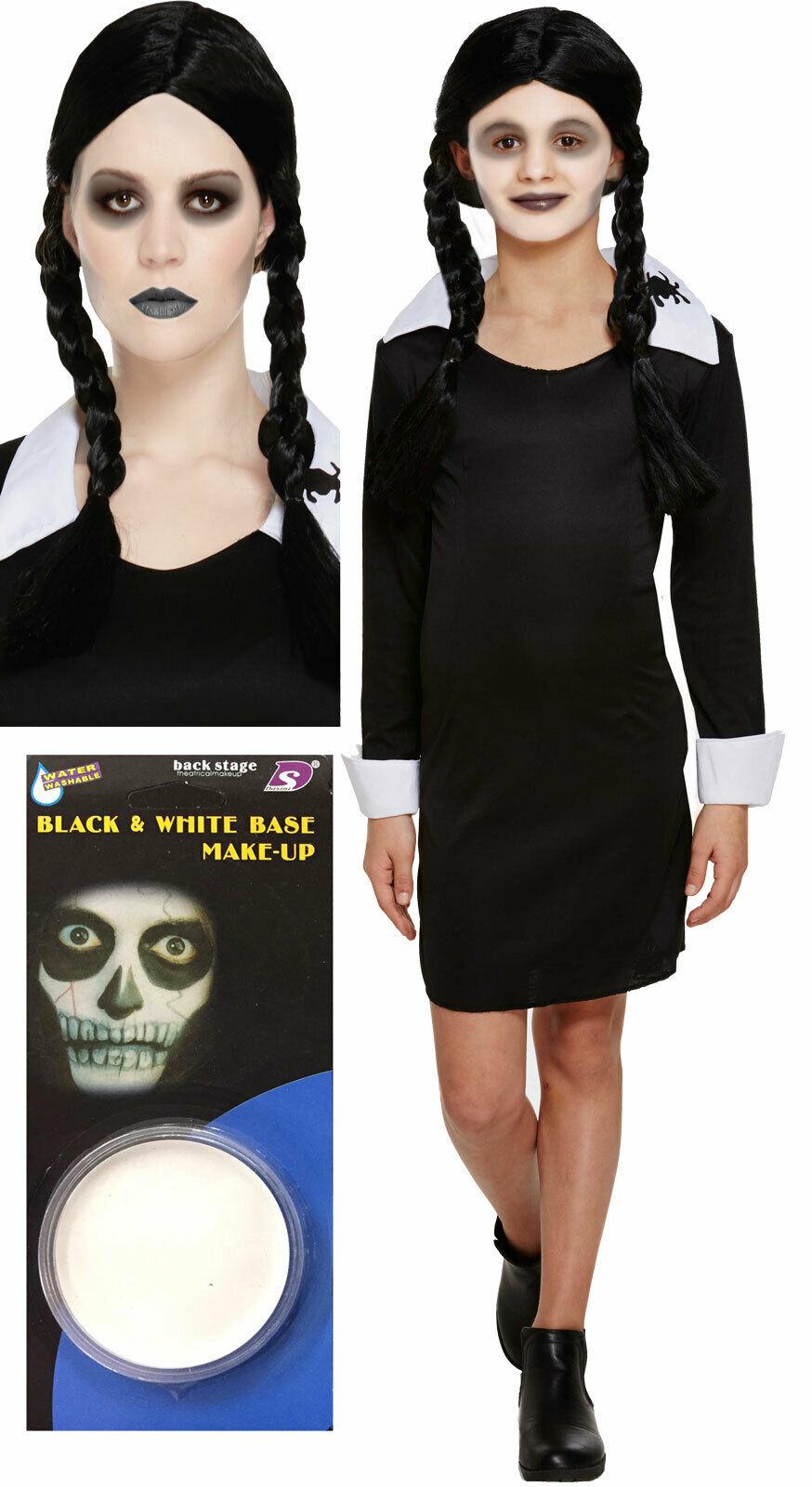 Scary Daughter Costume Wig Face Paint Halloween Kids Horror Fancy Dress - Labreeze