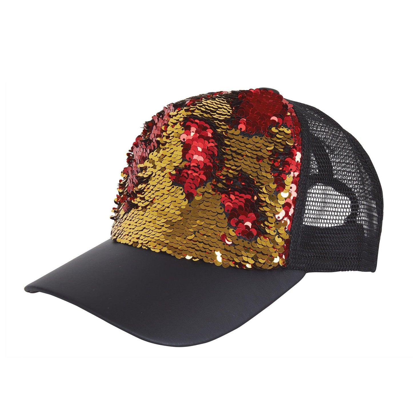 Sequin Cap Reversible (Gold/Red) - Labreeze