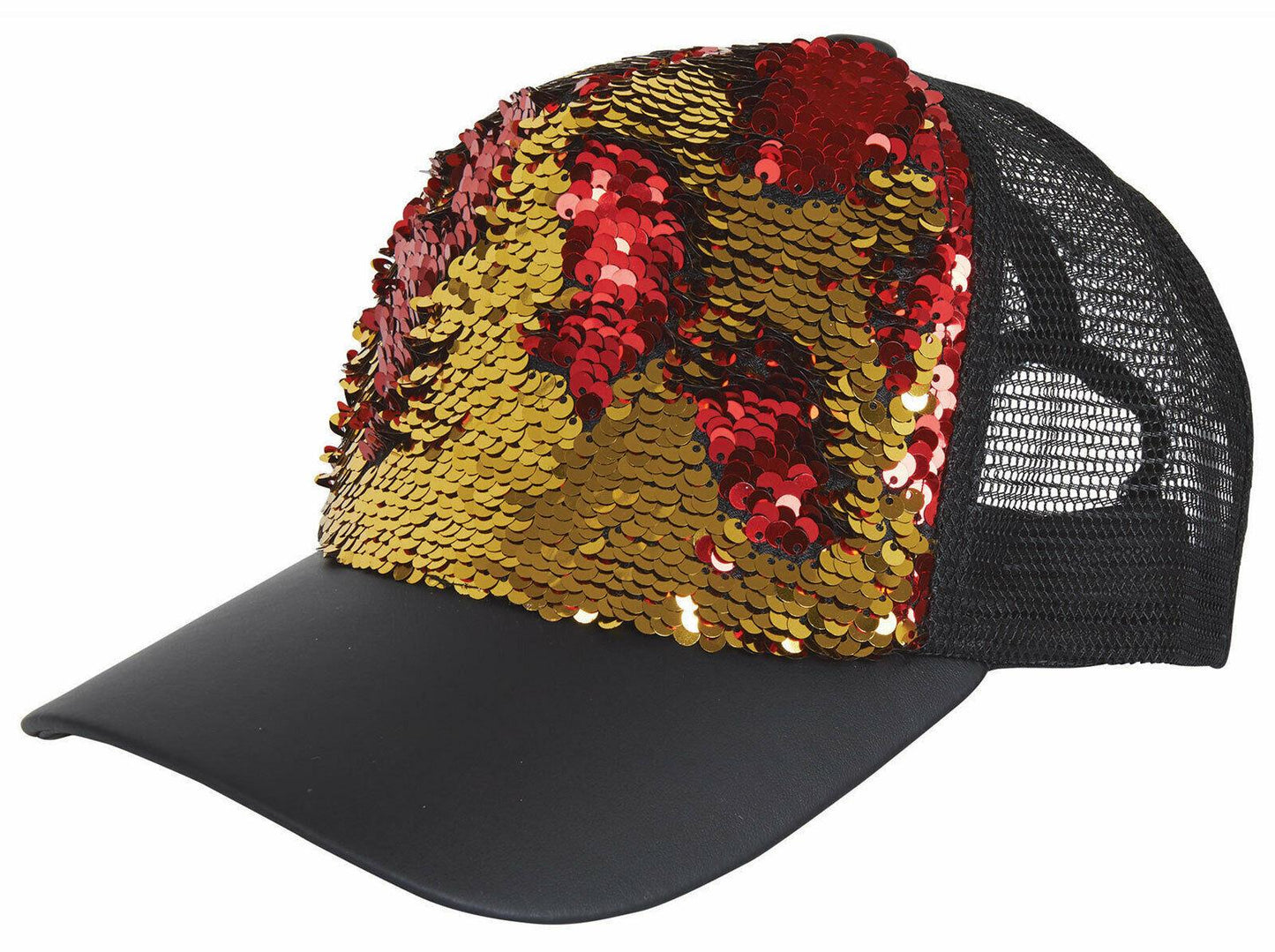 Sequin Reversible Cap Disco Style Rapper 90’s Pop Fancy Dress Party Accessory - Labreeze