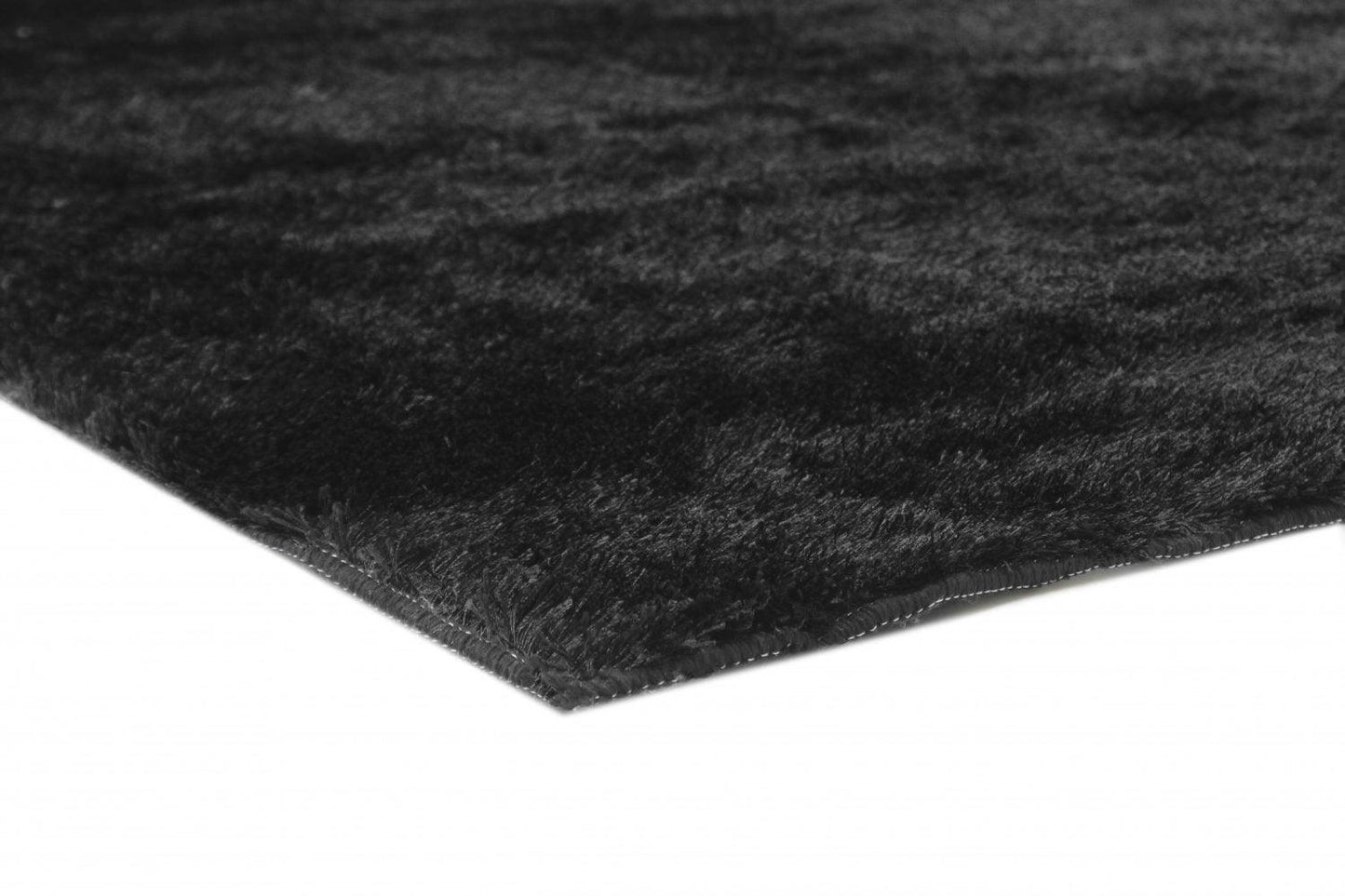 Shaggy Rug Comfy floor handmade cosy rug (BLACK) - Labreeze