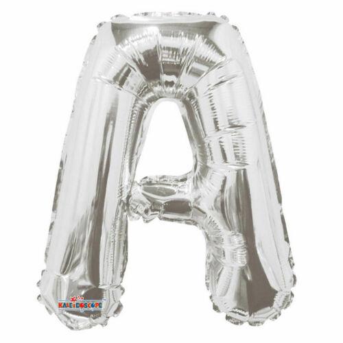 Silver 14” Alphabet Letters A-Z Foil Balloons Hanging Party Decoration - Labreeze