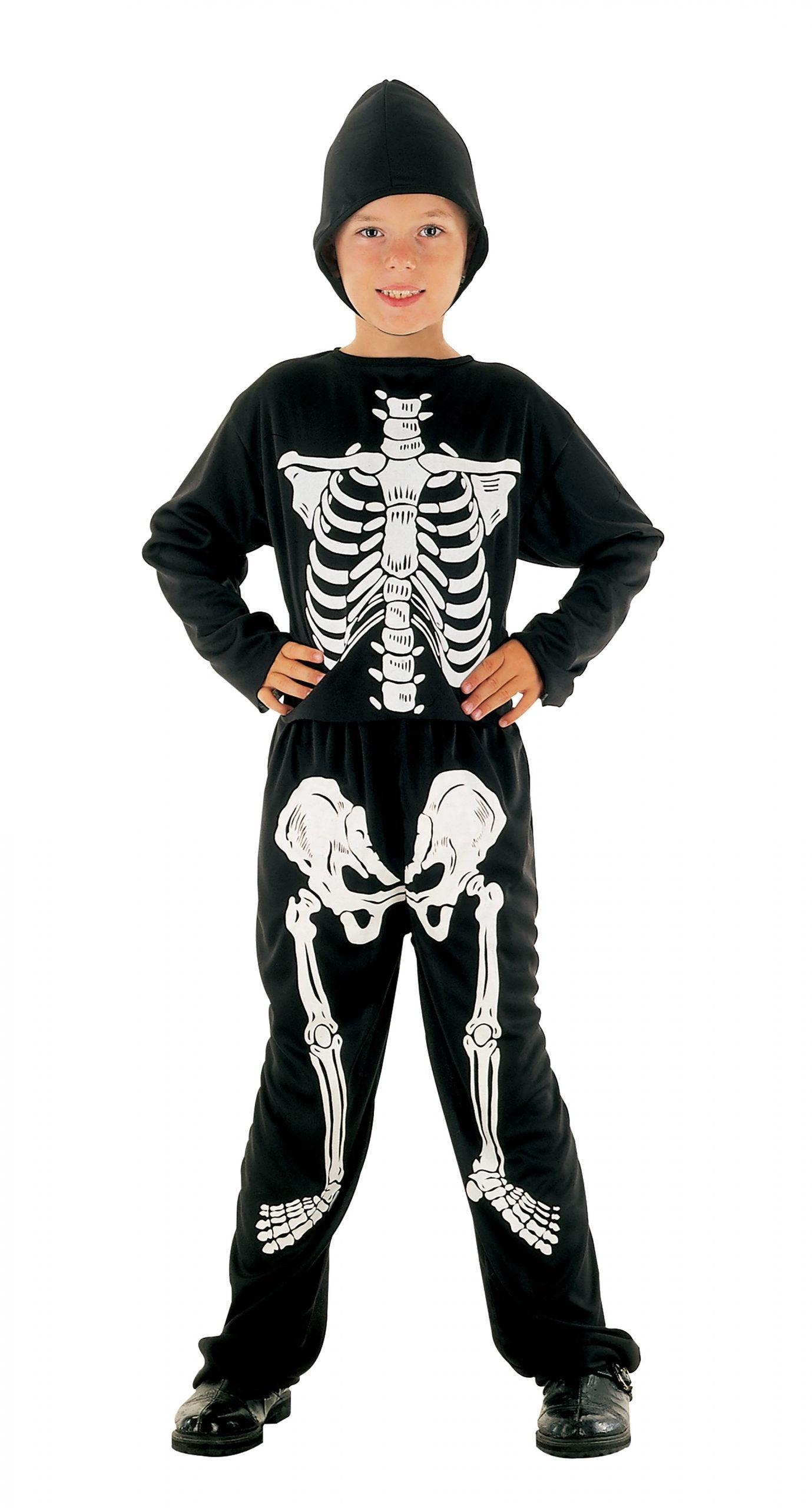 Skeleton Child Costume Fancy Dress Halloween All Sizes - Labreeze