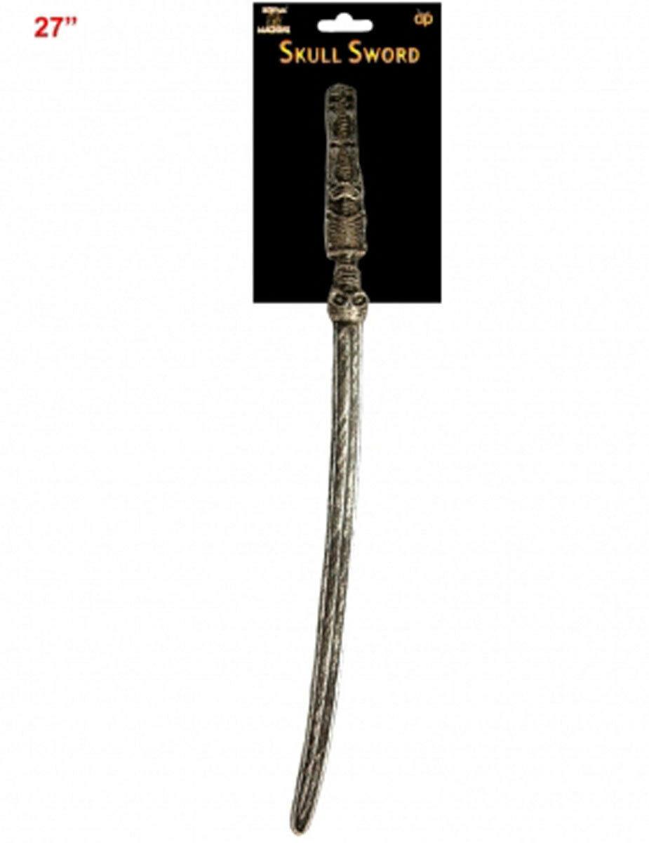 SKULL HANDLE 27 INCH PLASTIC SWORD ADULTS HALLOWEEN PARTY PROP WEAPON FANCY DRES - Labreeze